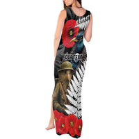 Kiwi-Tui Bird Soldier ANZAC Day Personalised Tank Maxi Dress Maori Silver Fern Motif LT9 - Polynesian Pride