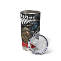 Kiwi-Tui Bird Soldier ANZAC Day Personalised Tumbler Cup Maori Silver Fern Motif LT9 - Polynesian Pride