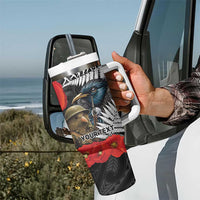 Kiwi-Tui Bird Soldier ANZAC Day Personalised Tumbler With Handle Maori Silver Fern Motif LT9 - Polynesian Pride