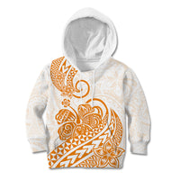 Polynesian Kid Hoodie Tribal Tattoo Gold Screen Color LT9 Hoodie Gold - Polynesian Pride