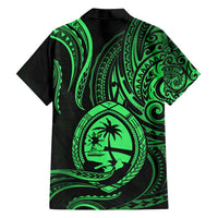 Polynesian Guam Coat of Arms Family Matching Summer Maxi Dress and Hawaiian Shirt Polynesian Tribal Tattoo Green Version LT9 - Polynesian Pride