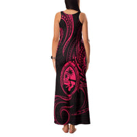 Polynesian Guam Coat of Arms Family Matching Tank Maxi Dress and Hawaiian Shirt Polynesian Tribal Tattoo Pink Version LT9 - Polynesian Pride