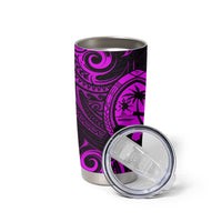 Polynesian Guam Coat of Arms Tumbler Cup Polynesian Tribal Tattoo Purple Version LT9 - Polynesian Pride