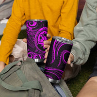 Polynesian Guam Coat of Arms Tumbler Cup Polynesian Tribal Tattoo Purple Version LT9 - Polynesian Pride