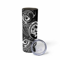 Polynesian Guam Coat of Arms Skinny Tumbler Polynesian Tribal Tattoo Black Version LT9 - Polynesian Pride