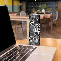 Polynesian Guam Coat of Arms Skinny Tumbler Polynesian Tribal Tattoo Black Version LT9 - Polynesian Pride