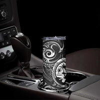 Polynesian Guam Coat of Arms Skinny Tumbler Polynesian Tribal Tattoo Black Version LT9 - Polynesian Pride