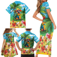 Always 5 O'clock Family Matching Short Sleeve Bodycon Dress and Hawaiian Shirt Hawaiian Tropical Parrot LT9 - Polynesian Pride