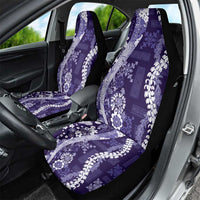 Hawaii Puakenikeni and Maile Lei Car Seat Cover Purple Japanese Wave Style LT9 - Polynesian Pride