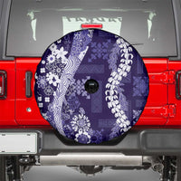 Hawaii Puakenikeni and Maile Lei Spare Tire Cover Purple Japanese Wave Style LT9 - Polynesian Pride