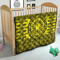 All Yellow Tonga Malo e lelei Quilt Vintage Ngatu Tribal Pattern - Polynesian Pride