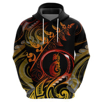 New Zealand Hoodie Aotearoa Manaia Maori Fern Tattoo Arty LT9 - Polynesian Pride