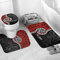 Honour The Treaty New Zealand Bathroom Set Toitu Te Tiriti Ake Ake Ake LT9 Mat Set Only (3 pcs) One Size Red - Polynesian Pride