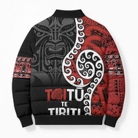 Honour The Treaty New Zealand Bomber Puffer Jacket Toitu Te Tiriti Ake Ake Ake LT9 - Polynesian Pride