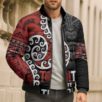 Honour The Treaty New Zealand Bomber Puffer Jacket Toitu Te Tiriti Ake Ake Ake LT9 - Polynesian Pride