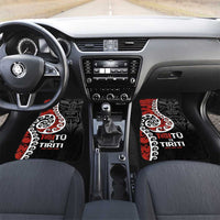 Honour The Treaty New Zealand Car Mats Toitu Te Tiriti Ake!Ake!Ake! LT9 Set 2pcs - Front Black - Polynesian Pride