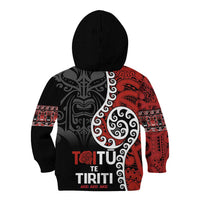 Honour The Treaty New Zealand Kid Hoodie Toitu Te Tiriti Ake!Ake!Ake! LT9 - Polynesian Pride