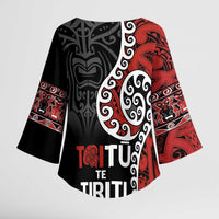Honour The Treaty New Zealand Kimono Sleeve Blouse Toitu Te Tiriti Ake Ake Ake LT9 - Polynesian Pride