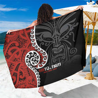 Honour The Treaty New Zealand Sarong Toitu Te Tiriti Ake!Ake!Ake! LT9 One Size 44 x 66 inches Black - Polynesian Pride