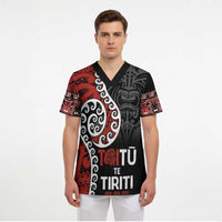 Honour The Treaty New Zealand Scrub Top Toitu Te Tiriti Ake Ake Ake LT9 - Polynesian Pride