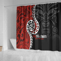 Honour The Treaty New Zealand Shower Curtain Toitu Te Tiriti Ake!Ake!Ake! LT9 - Polynesian Pride