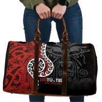 Honour The Treaty New Zealand Travel Bag Toitu Te Tiriti Ake Ake Ake LT9 Red - Polynesian Pride