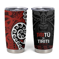 Honour The Treaty New Zealand Tumbler Cup Toitu Te Tiriti Ake!Ake!Ake! LT9 Black - Polynesian Pride