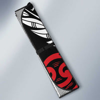 Honour The Treaty New Zealand Personalised Auto Sun Shade Toitu Te Tiriti Half Fern Haka Dance LT9 - Polynesian Pride
