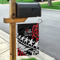 Honour The Treaty New Zealand Personalised Garden Flag Toitu Te Tiriti Half Fern with Haka dance LT9 - Polynesian Pride