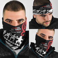 Honour The Treaty New Zealand Personalised Neck Gaiter Toitu Te Tiriti Half Fern Haka Dance LT9 - Polynesian Pride
