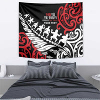 Honour The Treaty New Zealand Personalised Tapestry Toitu Te Tiriti Half Fern with Haka dance LT9 - Polynesian Pride