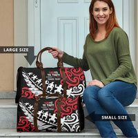 Honour The Treaty New Zealand Personalised Travel Bag Toitu Te Tiriti Half Fern Haka Dance LT9 - Polynesian Pride
