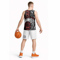 Honour The Treaty New Zealand Personalised Basketball Jersey Toitu Te Tiriti Indigenous Maori Face LT9 - Polynesian Pride