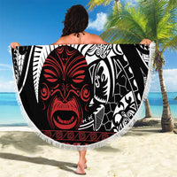 Honour The Treaty New Zealand Personalised Beach Blanket Toitu Te Tiriti Indigenous Maori Face LT9 - Polynesian Pride