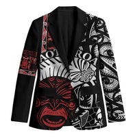 Honour The Treaty New Zealand Personalised Blazer Toitu Te Tiriti Indigenous Maori Face LT9 Unisex Red - Polynesian Pride