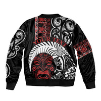 Honour The Treaty New Zealand Personalised Bomber Jacket Toitu Te Tiriti Indigenous Maori Face LT9 - Polynesian Pride