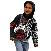 Honour The Treaty New Zealand Personalised Kid Hoodie Toitu Te Tiriti Indigenous Maori Face LT9 - Polynesian Pride