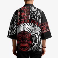 Honour The Treaty New Zealand Personalised Kimono Toitu Te Tiriti Indigenous Maori Face LT9 - Polynesian Pride