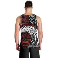 Honour The Treaty New Zealand Personalised Men Tank Top Toitu Te Tiriti Indigenous Maori Face LT9 - Polynesian Pride