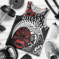 Honour The Treaty New Zealand Personalised Men Tank Top Toitu Te Tiriti Indigenous Maori Face LT9 - Polynesian Pride