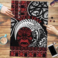 Honour The Treaty New Zealand Personalised Puzzle Toitu Te Tiriti Indigenous Maori Face LT9 Red - Polynesian Pride
