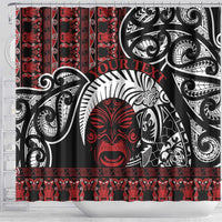 Honour The Treaty New Zealand Personalised Shower Curtain Toitu Te Tiriti Indigenous Maori Face LT9 - Polynesian Pride