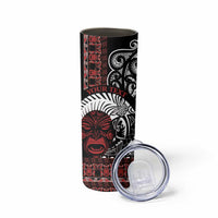 Honour The Treaty New Zealand Personalised Skinny Tumbler Toitu Te Tiriti Indigenous Maori Face LT9 - Polynesian Pride