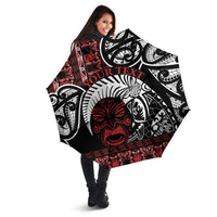 Honour The Treaty New Zealand Personalised Umbrella Toitu Te Tiriti Indigenous Maori Face LT9 - Polynesian Pride