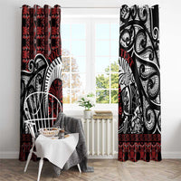 Honour The Treaty New Zealand Personalised Window Curtain Toitu Te Tiriti Indigenous Maori Face LT9 - Polynesian Pride