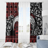 Honour The Treaty New Zealand Personalised Window Curtain Toitu Te Tiriti Indigenous Maori Face LT9 - Polynesian Pride