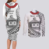 Samoa Mau Movement House Personalised Couples Matching Long Sleeve Bodycon Dress and Long Sleeve Button Shirt Fa'a Samoa The Samoan Way LT9 - Polynesian Pride