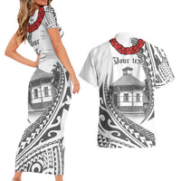 Samoa Mau Movement House Personalised Couples Matching Short Sleeve Bodycon Dress and Hawaiian Shirt Fa'a Samoa The Samoan Way LT9 - Polynesian Pride