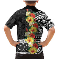 Samoa Tribal Hibiscus Flowers Family Matching Mermaid Dress and Hawaiian Shirt LT9 - Polynesian Pride