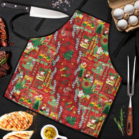 Mele Kalikimaka Pakalana Pikake Lei Apron Hawaiian Rodeo Paniolo Omaomao Palaka LT9 Green - Polynesian Pride